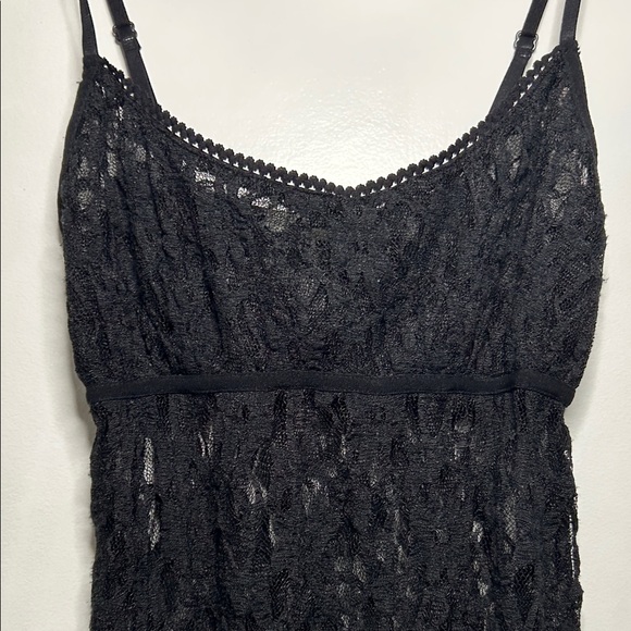 Zara Elegant Sheer Black Lace Maxi Slip Dress Lingerie Valentines Size S - Picture 11 of 16